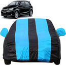 Autofact Etios Liva Car Cover - EasyShield - Car Body Cover for Toyota Etios Liva - With Mirror Pockets, Triple Stitched, Bottom Fully Elastic, Adjustable Belt and Buckle (Teak Blue Stripes)