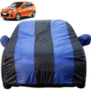 Autofact Alto K10 Old Model Car Cover - EasyShield - Car Body Cover for Maruti Alto K10 Old Model - With Mirror Pockets, Triple Stitched, Bottom Fully Elastic, Adjustable Belt and Buckle (Royal Blue Stripes)