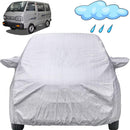 Autofact Van / Omni Car Cover - FlexGuard - Waterproof Car Body Cover for Maruti Van / Omni - With Mirror Pockets, Triple Stitched, Bottom Fully Elastic, Adjustable Belt and Buckle (Silver)