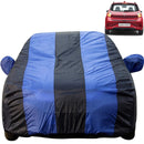 Autofact Grand I10 Nios Car Cover - EasyShield - Car Body Cover for Hyundai Grand I10 Nios - With Mirror Pockets, Triple Stitched, Bottom Fully Elastic, Adjustable Belt and Buckle (Royal Blue Stripes)