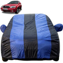 Autofact Esteem Car Cover - EasyShield - Car Body Cover for Maruti Esteem - With Mirror Pockets, Triple Stitched, Bottom Fully Elastic, Adjustable Belt and Buckle (Royal Blue Stripes)