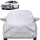 Autofact Ioniq Car Cover - FlexGuard - Waterproof Car Body Cover for Hyundai Ioniq - With Mirror Pockets, Triple Stitched, Bottom Fully Elastic, Adjustable Belt and Buckle (Silver)