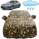 Autofact Accord Car Cover - FlexGuard - Waterproof Car Body Cover for Honda Accord - With Mirror Pockets, Triple Stitched, Bottom Fully Elastic, Adjustable Belt and Buckle (Camouflage)