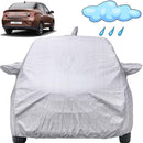 Autofact Aura Car Cover - FlexGuard - Waterproof Car Body Cover for Hyundai Aura - With Mirror & Antenna Pockets, Triple Stitched, Bottom Fully Elastic, Adjustable Belt and Buckle (Silver)