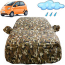 Autofact Nano Car Cover - FlexGuard - Waterproof Car Body Cover for Tata Nano - With Mirror Pockets, Triple Stitched, Bottom Fully Elastic, Adjustable Belt and Buckle (Camouflage)