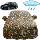 Autofact Etios Liva Car Cover - FlexGuard - Waterproof Car Body Cover for Toyota Etios Liva - With Mirror Pockets, Triple Stitched, Bottom Fully Elastic, Adjustable Belt and Buckle (Camouflage)