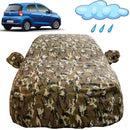 Autofact New Santro Car Cover - FlexGuard - Waterproof Car Body Cover for Hyundai New Santro - With Mirror Pockets, Triple Stitched, Bottom Fully Elastic, Adjustable Belt and Buckle (Camouflage)