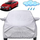 Autofact Civic New Model Car Cover - FlexGuard - Waterproof Car Body Cover for Honda Civic New Model - With Mirror Pockets, Triple Stitched, Bottom Fully Elastic, Adjustable Belt and Buckle (Silver)