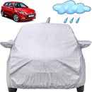 Autofact Elite I20 Car Cover - FlexGuard - Waterproof Car Body Cover for Hyundai Elite I20 - With Mirror & Antenna Pockets, Triple Stitched, Bottom Fully Elastic, Adjustable Belt and Buckle (Silver)