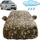 Autofact Laura Car Cover - FlexGuard - Waterproof Car Body Cover for Skoda Laura - With Mirror Pockets, Triple Stitched, Bottom Fully Elastic, Adjustable Belt and Buckle (Camouflage)