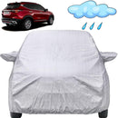 Autofact Kia Seltos Car Cover - FlexGuard - Waterproof Car Body Cover for Kia Seltos - With Mirror Pockets, Triple Stitched, Bottom Fully Elastic, Adjustable Belt and Buckle (Silver)