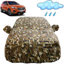 Autofact Astor Car Cover - FlexGuard - Waterproof Car Body Cover for MG Astor - With Mirror Pockets, Triple Stitched, Bottom Fully Elastic, Adjustable Belt and Buckle (Camouflage)