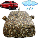 Autofact Tigor Car Cover - FlexGuard - Waterproof Car Body Cover for Tata Tigor - With Mirror & Antenna Pockets, Triple Stitched, Bottom Fully Elastic, Adjustable Belt and Buckle (Camouflage)