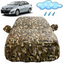Autofact Yaris Car Cover - FlexGuard - Waterproof Car Body Cover for Toyota Yaris - With Mirror Pockets, Triple Stitched, Bottom Fully Elastic, Adjustable Belt and Buckle (Camouflage)