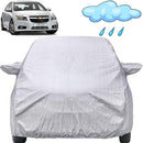 Autofact Cruze Car Cover - FlexGuard - Waterproof Car Body Cover for Chevrolet Cruze - With Mirror Pockets, Triple Stitched, Bottom Fully Elastic, Adjustable Belt and Buckle (Silver)