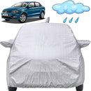 Autofact Ameo Car Cover - FlexGuard - Waterproof Car Body Cover for Volkswagen Ameo - With Mirror & Antenna Pockets, Triple Stitched, Bottom Fully Elastic, Adjustable Belt and Buckle (Silver)