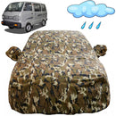 Autofact Van / Omni Car Cover - FlexGuard - Waterproof Car Body Cover for Maruti Van / Omni - With Mirror Pockets, Triple Stitched, Bottom Fully Elastic, Adjustable Belt and Buckle (Camouflage)