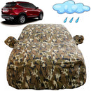 Autofact Kia Seltos Car Cover - FlexGuard - Waterproof Car Body Cover for Kia Seltos - With Mirror Pockets, Triple Stitched, Bottom Fully Elastic, Adjustable Belt and Buckle (Camouflage)