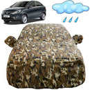 Autofact Zest Car Cover - FlexGuard - Waterproof Car Body Cover for Tata Zest - With Mirror Pockets, Triple Stitched, Bottom Fully Elastic, Adjustable Belt and Buckle (Camouflage)