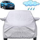 Autofact Kiger Car Cover - FlexGuard - Waterproof Car Body Cover for Renualt Kiger - With Mirror Pockets, Triple Stitched, Bottom Fully Elastic, Adjustable Belt and Buckle (Silver)