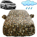 Autofact C5 Car Cover - FlexGuard - Waterproof Car Body Cover for Citroen C5 - With Mirror Pockets, Triple Stitched, Bottom Fully Elastic, Adjustable Belt and Buckle (Camouflage)
