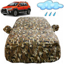 Autofact Etios Cross Car Cover - FlexGuard - Waterproof Car Body Cover for Toyota Etios Cross - With Mirror Pockets, Triple Stitched, Bottom Fully Elastic, Adjustable Belt and Buckle (Camouflage)