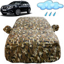 Autofact Terrano Car Cover - FlexGuard - Waterproof Car Body Cover for Nissan Terrano - With Mirror Pockets, Triple Stitched, Bottom Fully Elastic, Adjustable Belt and Buckle (Camouflage)