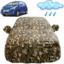 Autofact Eon Car Cover - FlexGuard - Waterproof Car Body Cover for Hyundai Eon - With Mirror Pockets, Triple Stitched, Bottom Fully Elastic, Adjustable Belt and Buckle (Camouflage)