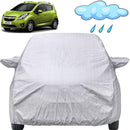 Autofact Beat Car Cover - FlexGuard - Waterproof Car Body Cover for Chevrolet Beat - With Mirror Pockets, Triple Stitched, Bottom Fully Elastic, Adjustable Belt and Buckle (Silver)