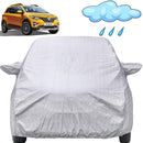 Autofact Triber Car Cover - FlexGuard - Waterproof Car Body Cover for Renaults Triber - With Mirror Pockets, Triple Stitched, Bottom Fully Elastic, Adjustable Belt and Buckle (Silver)