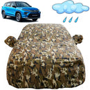 Autofact Urban Cruiser Hyryder Car Cover - FlexGuard - Waterproof Car Body Cover for Toyota Urban Cruiser Hyryder - With Mirror Pockets, Triple Stitched, Bottom Fully Elastic, Adjustable Belt and Buckle (Camouflage)