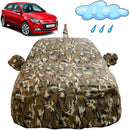 Autofact Elite I20 Car Cover - FlexGuard - Waterproof Car Body Cover for Hyundai Elite I20 - With Mirror & Antenna Pockets, Triple Stitched, Bottom Fully Elastic, Adjustable Belt and Buckle (Camouflage)