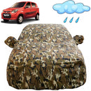 Autofact Alto 800 Car Cover - FlexGuard - Waterproof Car Body Cover for Maruti Alto 800 - With Mirror Pockets, Triple Stitched, Bottom Fully Elastic, Adjustable Belt and Buckle (Camouflage)
