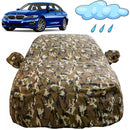 Autofact 3 Series Car Cover - FlexGuard - Waterproof Car Body Cover for BMW 3 Series - With Mirror Pockets, Triple Stitched, Bottom Fully Elastic, Adjustable Belt and Buckle (Camouflage)