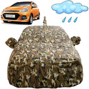 Autofact Grand I10 Car Cover - FlexGuard - Waterproof Car Body Cover for Hyundai Grand I10 - With Mirror & Antenna Pockets, Triple Stitched, Bottom Fully Elastic, Adjustable Belt and Buckle (Camouflage)