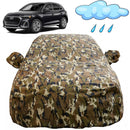 Autofact Q5 Car Cover - FlexGuard - Waterproof Car Body Cover for Audi Q5 - With Mirror Pockets, Triple Stitched, Bottom Fully Elastic, Adjustable Belt and Buckle (Camouflage)