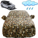 Autofact XUV 400 Car Cover - FlexGuard - Waterproof Car Body Cover for Mahindra XUV 400 - With Mirror Pockets, Triple Stitched, Bottom Fully Elastic, Adjustable Belt and Buckle (Camouflage)