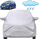 Autofact Eon Car Cover - FlexGuard - Waterproof Car Body Cover for Hyundai Eon - With Mirror Pockets, Triple Stitched, Bottom Fully Elastic, Adjustable Belt and Buckle (Silver)