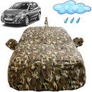 Autofact Scross Car Cover - FlexGuard - Waterproof Car Body Cover for Maruti Scross - With Mirror & Antenna Pockets, Triple Stitched, Bottom Fully Elastic, Adjustable Belt and Buckle (Camouflage)