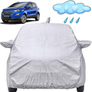Autofact Ecosport Car Cover - FlexGuard - Waterproof Car Body Cover for Ford Ecosport - With Mirror & Antenna Pockets, Triple Stitched, Bottom Fully Elastic, Adjustable Belt and Buckle (Silver)