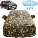 Autofact Alcazar Car Cover - FlexGuard - Waterproof Car Body Cover for Hyundai Alcazar - With Mirror Pockets, Triple Stitched, Bottom Fully Elastic, Adjustable Belt and Buckle (Camouflage)