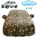 Autofact Alto Old Model Car Cover - FlexGuard - Waterproof Car Body Cover for Maruti Alto Old Model - With Mirror Pockets, Triple Stitched, Bottom Fully Elastic, Adjustable Belt and Buckle (Camouflage)