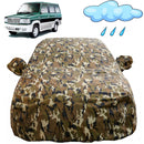 Autofact Qualis Car Cover - FlexGuard - Waterproof Car Body Cover for Toyota Qualis - With Mirror Pockets, Triple Stitched, Bottom Fully Elastic, Adjustable Belt and Buckle (Camouflage)