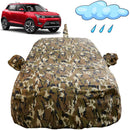 Autofact XUV 300 Car Cover - FlexGuard - Waterproof Car Body Cover for Mahindra XUV 300 - With Mirror & Antenna Pockets, Triple Stitched, Bottom Fully Elastic, Adjustable Belt and Buckle (Camouflage)