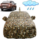 Autofact Aura Car Cover - FlexGuard - Waterproof Car Body Cover for Hyundai Aura - With Mirror & Antenna Pockets, Triple Stitched, Bottom Fully Elastic, Adjustable Belt and Buckle (Camouflage)