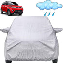 Autofact KUV100 Car Cover - FlexGuard - Waterproof Car Body Cover for Mahindra KUV100 - With Mirror Pockets, Triple Stitched, Bottom Fully Elastic, Adjustable Belt and Buckle (Silver)