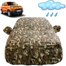 Autofact Spresso Car Cover - FlexGuard - Waterproof Car Body Cover for Maruti Spresso - With Mirror Pockets, Triple Stitched, Bottom Fully Elastic, Adjustable Belt and Buckle (Camouflage)
