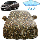 Autofact Indigo Car Cover - FlexGuard - Waterproof Car Body Cover for Tata Indigo - With Mirror Pockets, Triple Stitched, Bottom Fully Elastic, Adjustable Belt and Buckle (Camouflage)