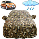 Autofact Indica Car Cover - FlexGuard - Waterproof Car Body Cover for Tata Indica - With Mirror Pockets, Triple Stitched, Bottom Fully Elastic, Adjustable Belt and Buckle (Camouflage)