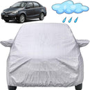 Autofact Etios Car Cover - FlexGuard - Waterproof Car Body Cover for Toyota Etios - With Mirror Pockets, Triple Stitched, Bottom Fully Elastic, Adjustable Belt and Buckle (Silver)